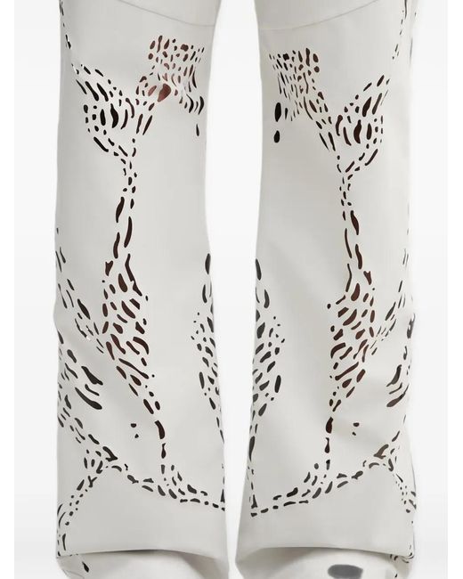 HELIOT EMIL Gray Roan Laser-Cut Trousers for men