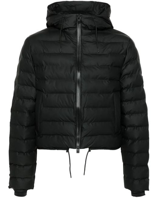 Rains Black Lohja Puffer Jacket for men