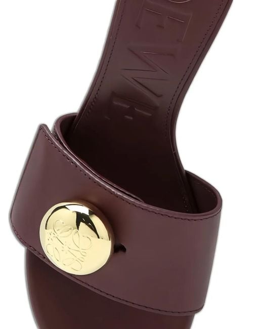 Loewe レザーサンダル Brown