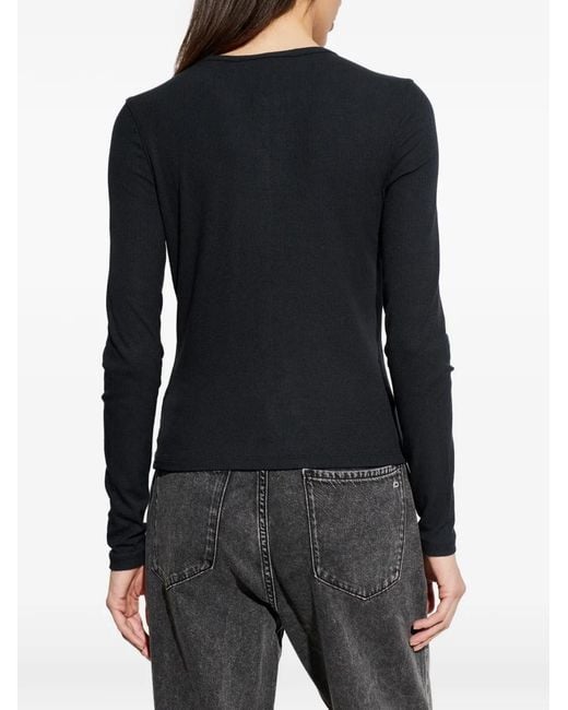 FRAME Black Buttoned Knitted Cardigan