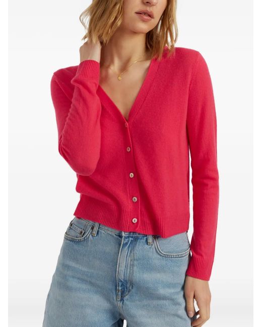 Chinti & Parker Red Cardigan Mit V-Ausschnitt