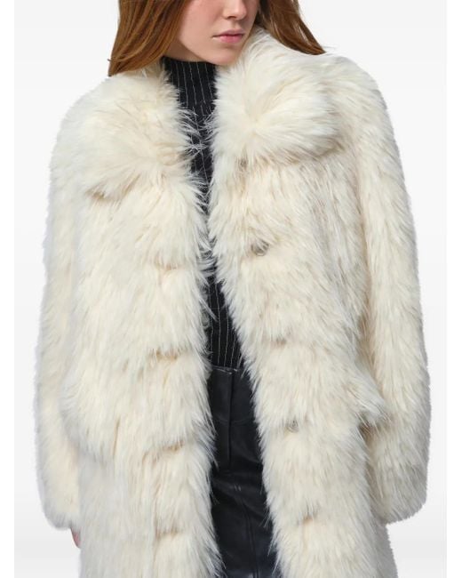 Apparis White Pamela Single-Breasted Coat