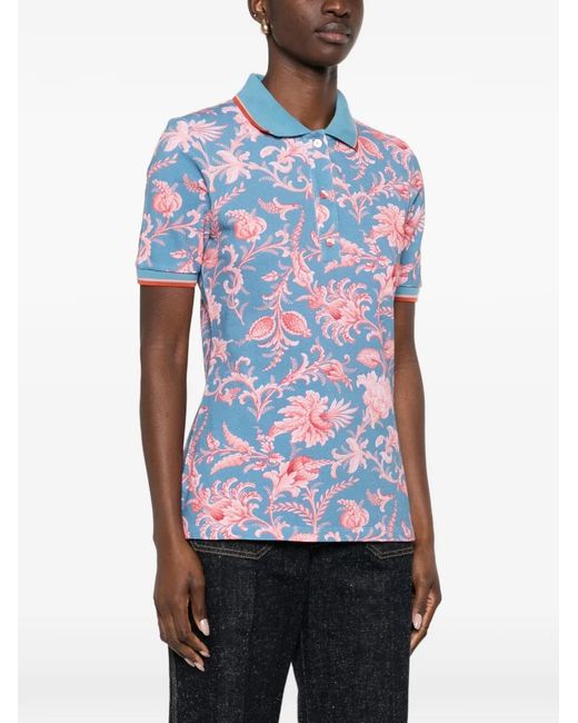 Etro Blue Cotton Elastane Shirt Jacket