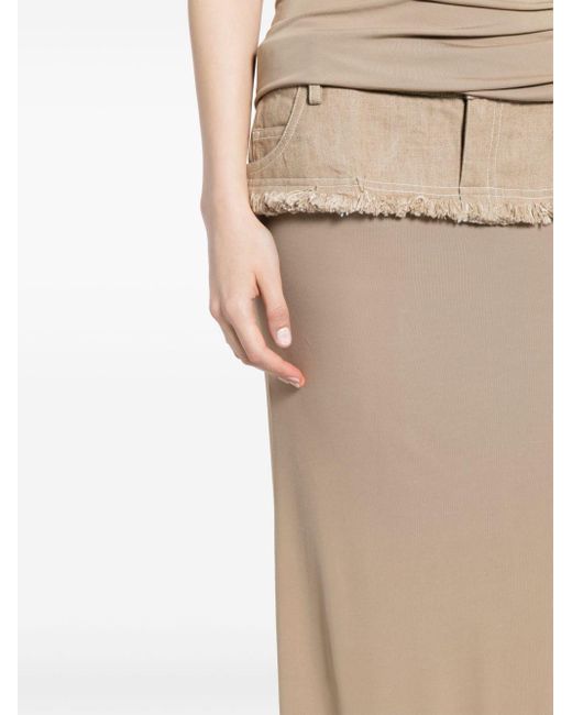 Christopher Esber Natural Layered Maxi Skirt
