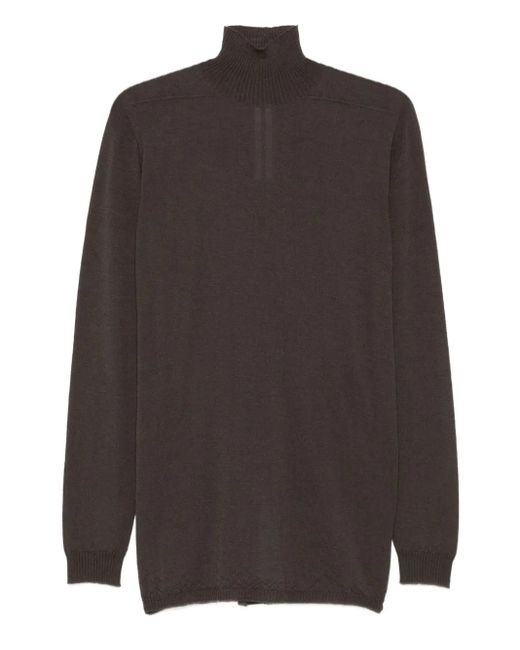 Rick Owens Wollen Trui Met Hoge Hals in het Brown voor heren