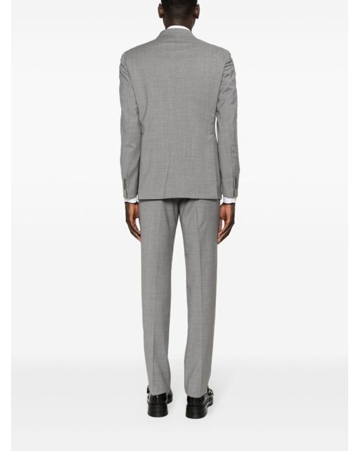 Tagliatore Gray Double-breasted Wool Suit for men