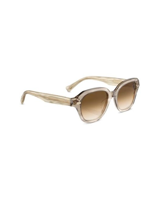 Brunello Cucinelli Brown Bc4004S Round-Frame Sunglasses