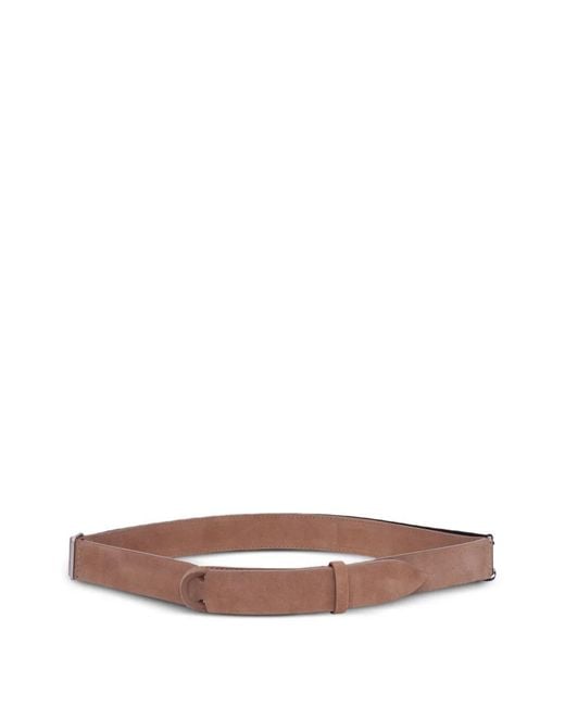 Orciani White Suede Belt for men