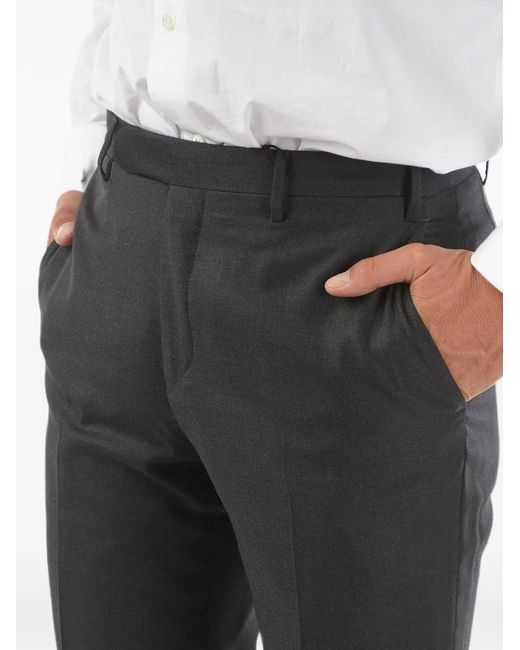 Corneliani Black Wool Tailored Trousers for men
