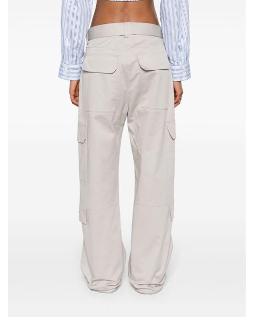 MSGM Natural Belted Cargo Trousers