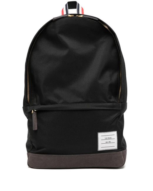 Thom Browne Black Unstructured Backpack for men