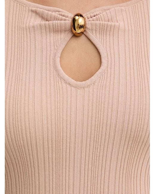 Guess Black Keyhole Ribbed Top