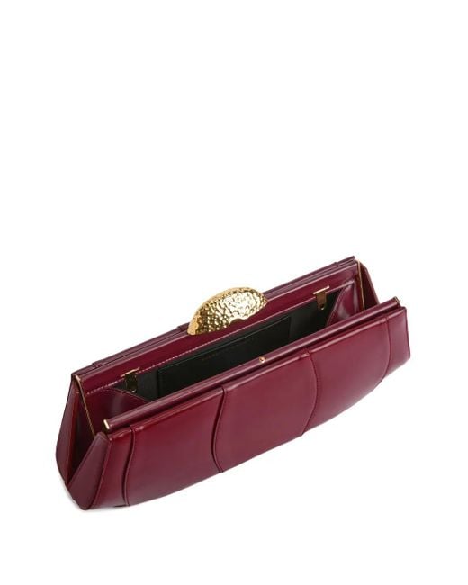 Giuseppe Zanotti Red Eve Lambskin Clutch Bag