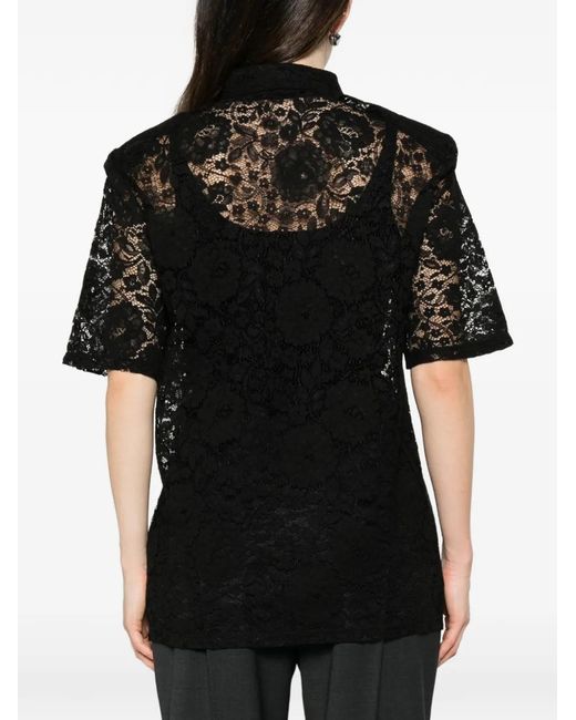 VENUJA Black Débardeur À Fleurs En Dentelle