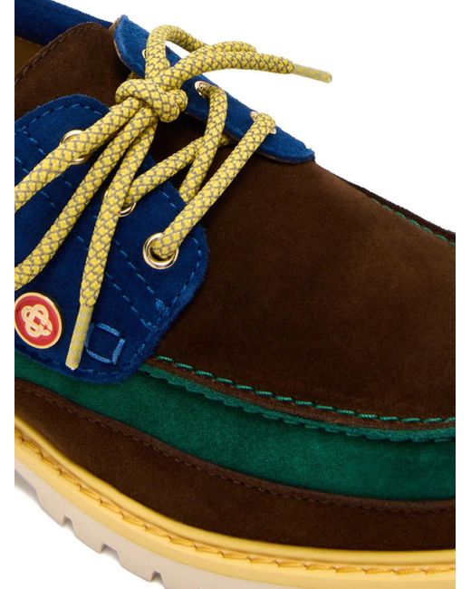 Casablanca Blue Hideki Boat Shoes for men