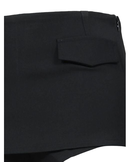 BOHEMSEO Black Oblique Layered Skorts