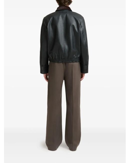 Marni Brown Calf-Hair Leather Jacket for men