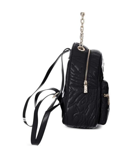 Just Cavalli Black Quilted Backpack