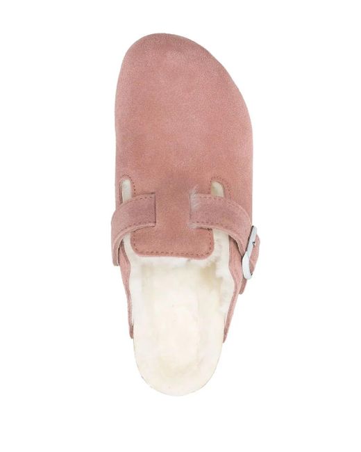 Birkenstock Pink Side Buckle-Fastening Slides