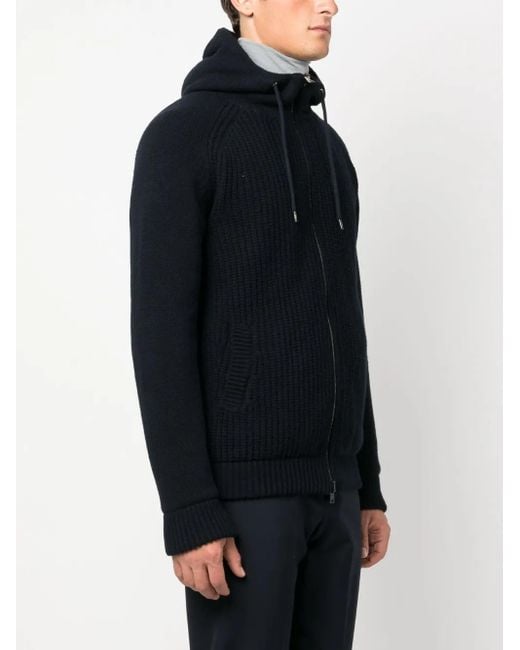 Herno Blue Infinity Reversible Hooded Jacket for men