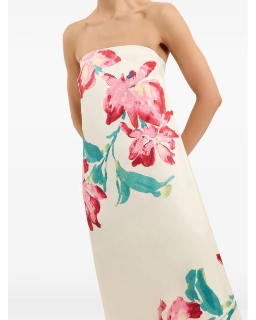 Rebecca Vallance White Sunblush Bloom Maxi Dress