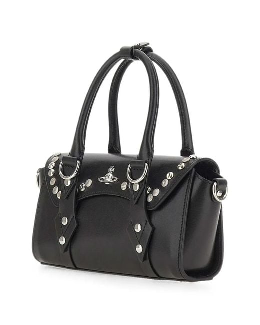 Vivienne Westwood Black Bettina Mini Studded Tote Bag
