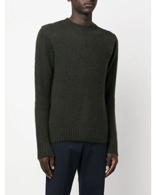 Aspesi Green Crew Neck Wool Jumper for men