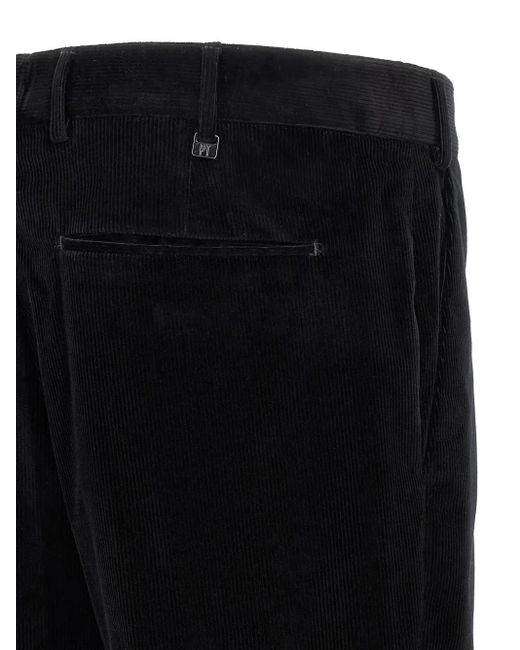 PT Torino Ribfluwelen Broek in het Black voor heren