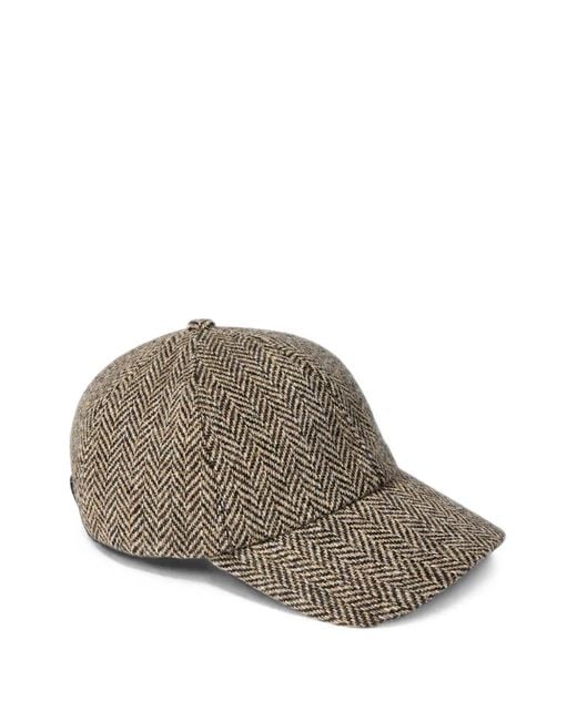 Paul Smith Brown Wool Tweed Cap for men
