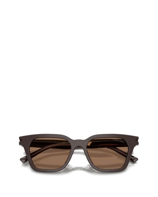 Giorgio Armani Brown Browline Sunglasses