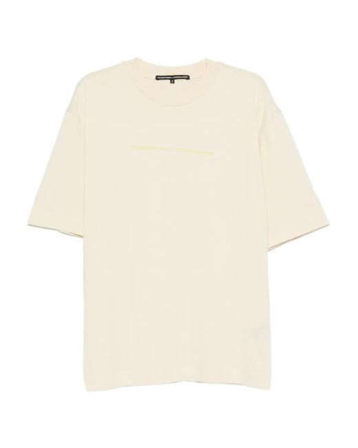 MEGUSTA White Logo-Print T-Shirt