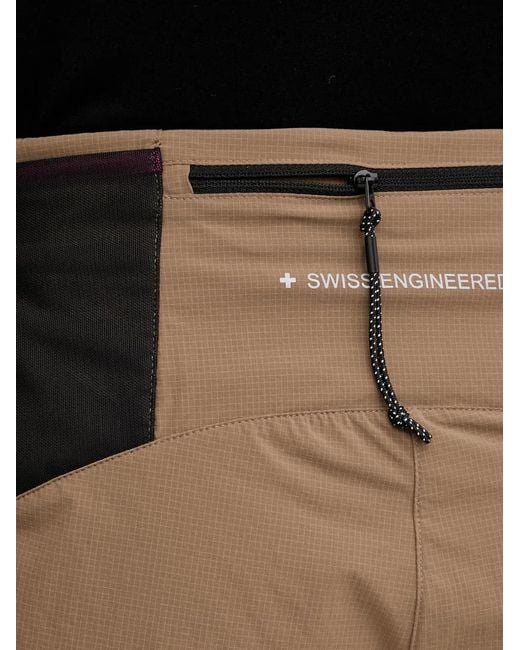 X Bionic Brown Ripstop Elasticated Shorts for men