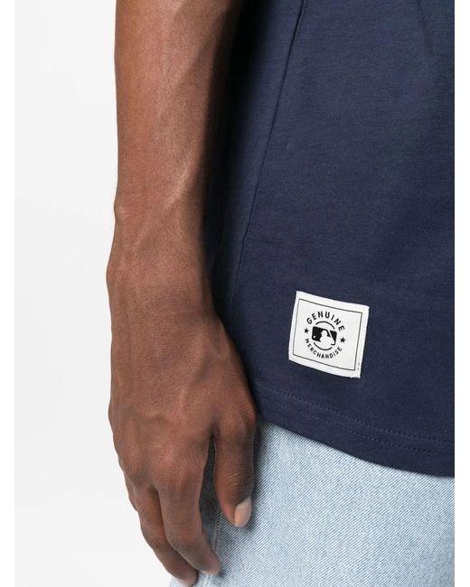 KTZ Blue Logo-Print Cotton T-Shirt for men