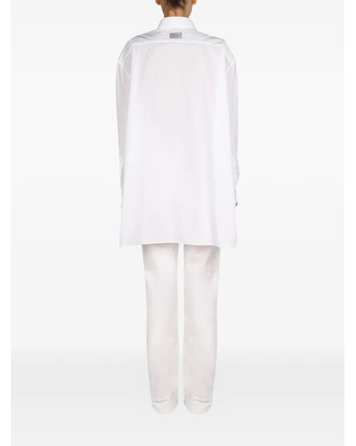 Raf Simons White Logo Patch Shirt