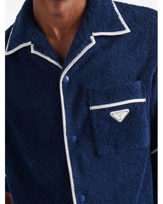 Chemise à manches courtes Prada pour homme en coloris Blue