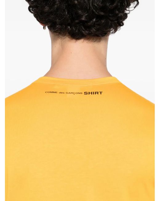 Comme des Garçons Yellow Cotton T-Shirt for men