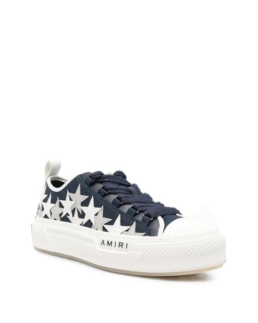 Amiri White Star-Patch Platform Sneakers for men