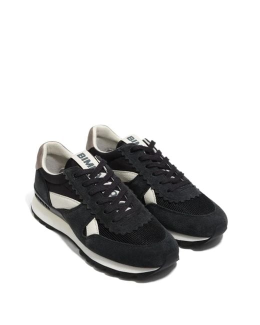 Bimba Y Lola Black Scalloped Suede Sneakers