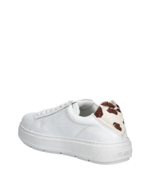 Sneakers Con Lacci di Love Moschino in White