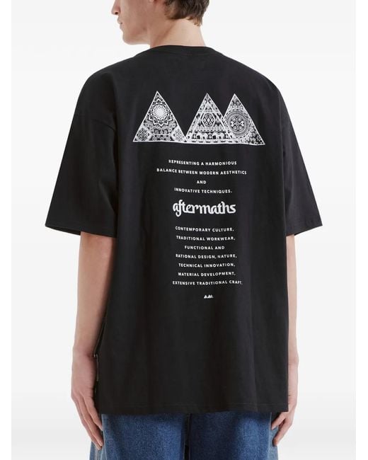 AFTERMATHS Black Graphic-Print T-Shirt for men