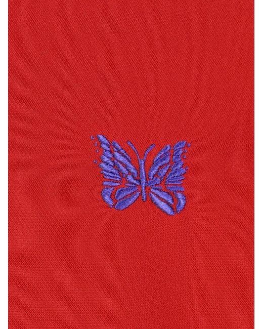 Needles Red Logo-Detail Striped Sweater for men