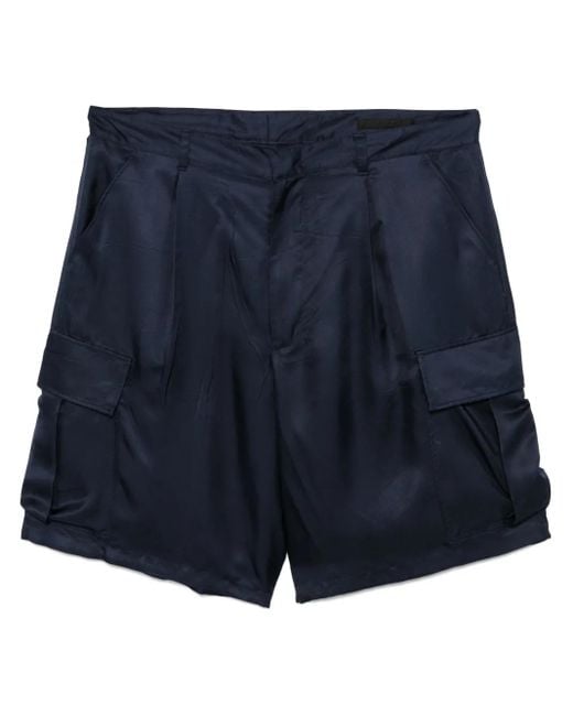 Short En Soie À Poches Cargo Prada pour homme en coloris Blue