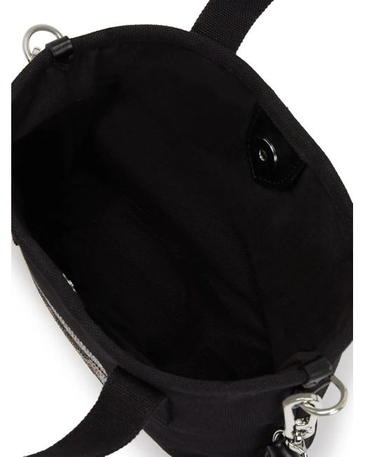 Karl Lagerfeld Black Small Ikon Rhinestones Tote Bag