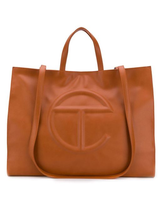 Telfar Brown Large Logo Tote Bag