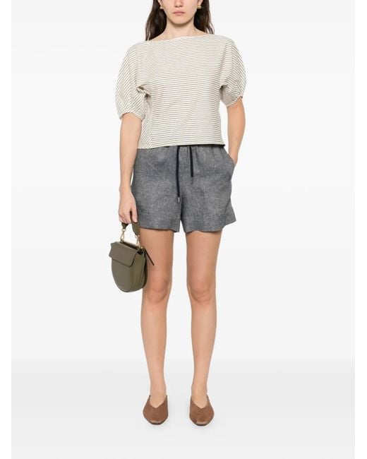 Eleventy Gray Drawstring Shorts