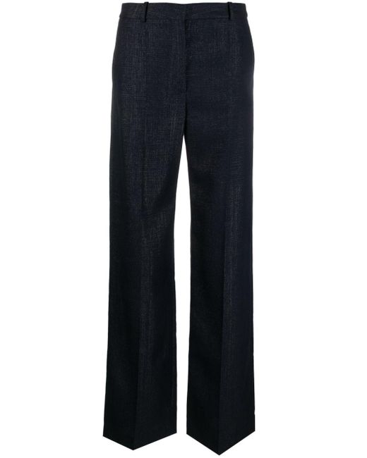 Pantalon droit à taille haute Stella McCartney en coloris Blue