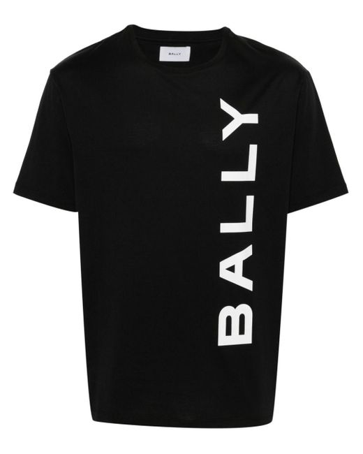 Bally Black Logo-print Cotton T-shirt for men