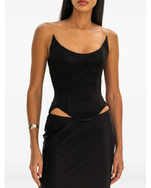 MOOS STUDIO Black Velvet Edge Corset