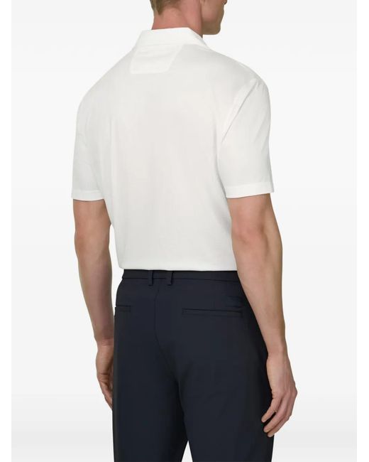 Boggi White Camp-Collar Polo T-Shirt for men