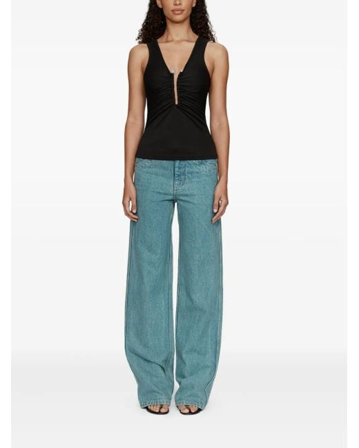 Christopher Esber Black Crystal Pin Tank Top